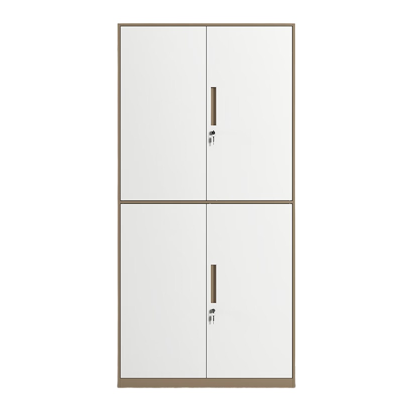 臻远 ZY5062048 钢制窄边通双节文件柜 90*40*185cm （单位：台） 咖白套色