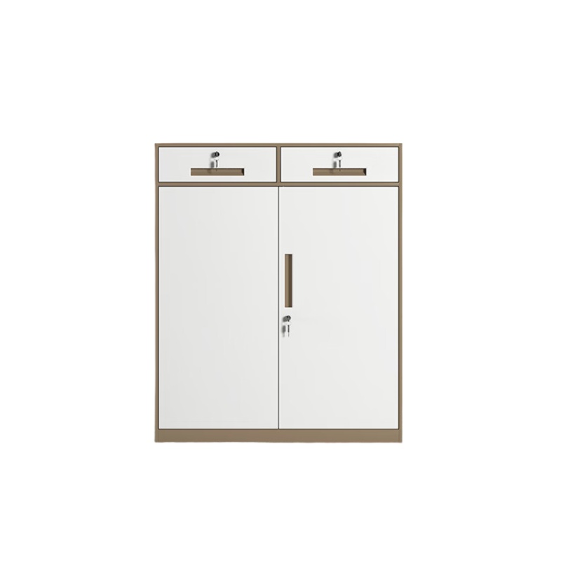 臻远 ZY5062052 钢制窄边文件柜 90*40*109cm （单位：台） 咖白套色