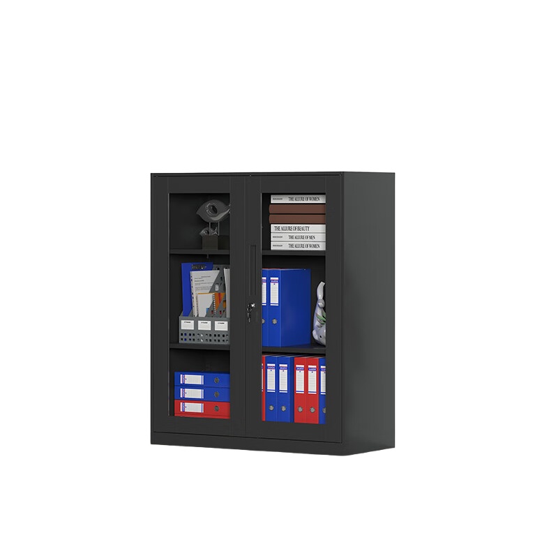 臻远 ZY5062068 钢制窄边文件柜 90*40*109cm （单位：台） 黑色