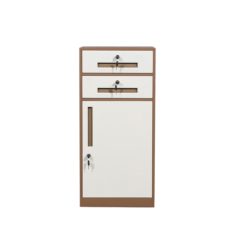 臻远 ZY5062206 钢制文件柜二抽矮柜 85*40*39cm （单位：台） 咖色