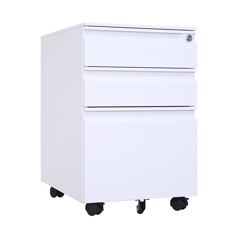 臻远 ZY5062214 钢制三抽矮柜 鹅颈款 39*50*60cm （单位：台） 白色