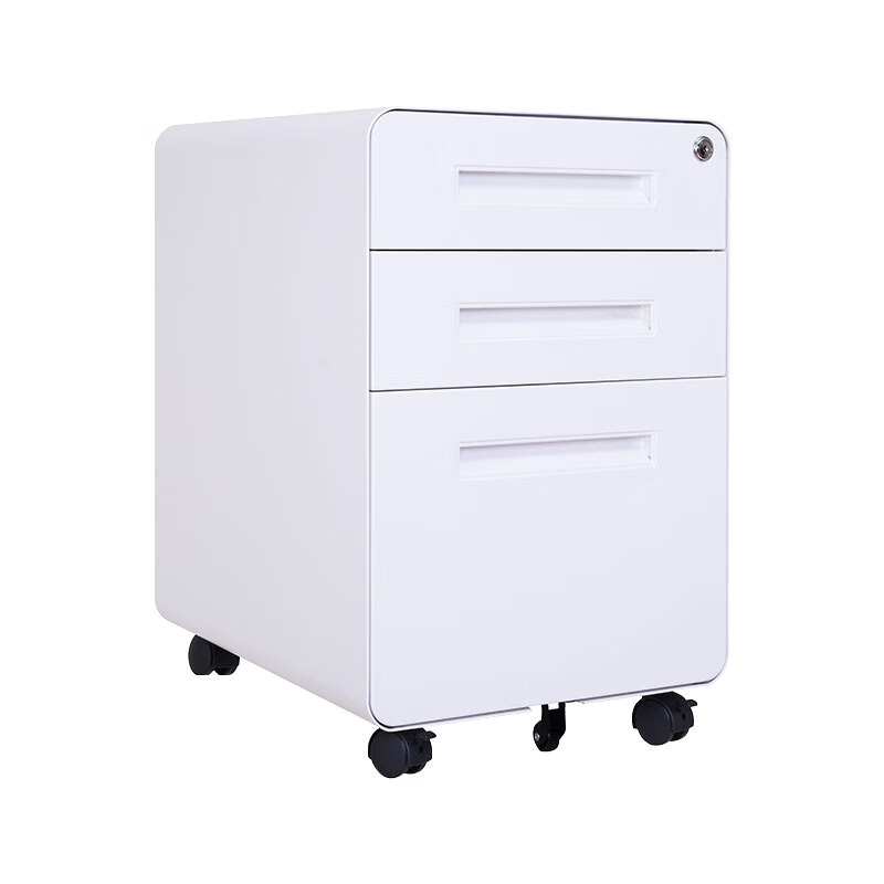 臻远 ZY5062217 钢制三抽矮柜 圆弧款 40*50*60cm （单位：台） 白色