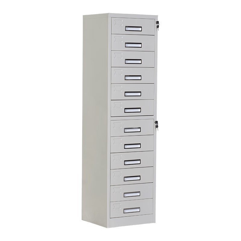 臻远 ZY5062228 钢制文件柜 竖十二斗柜 44*39*160cm （单位：台） 灰白色