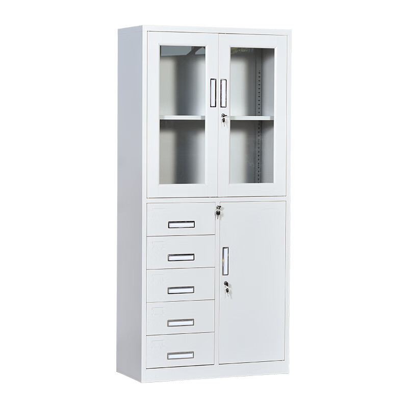 臻远 ZY5062233 钢制文件柜 偏五斗器械柜 85*39*185cm （单位：台） 灰白色