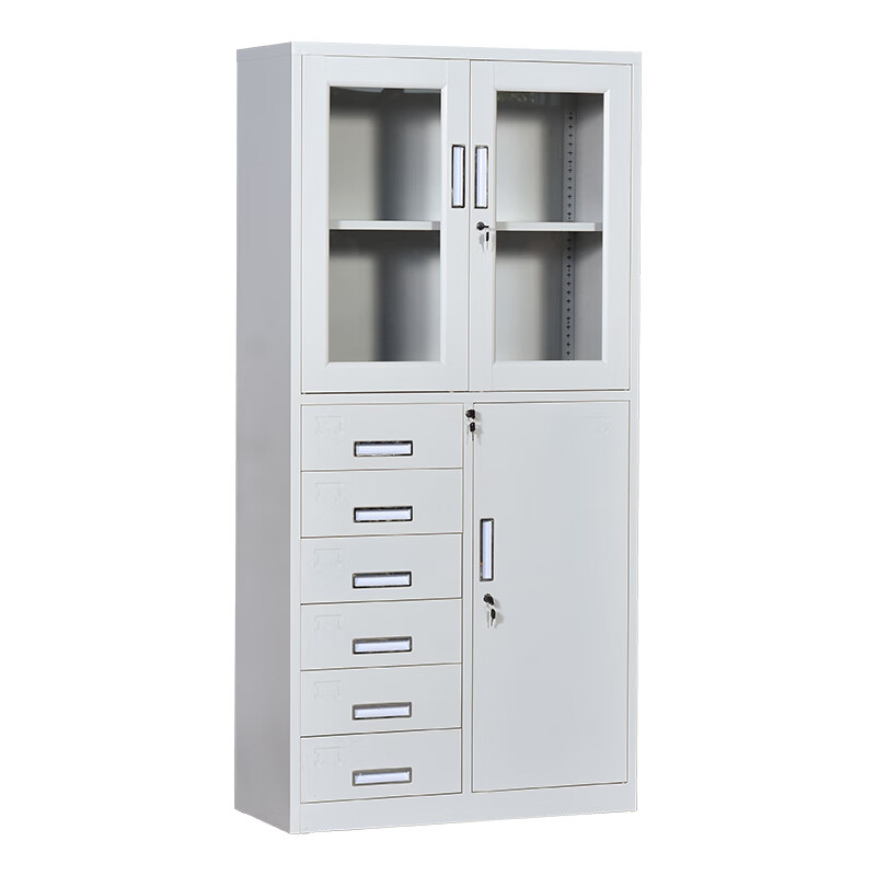 臻远 ZY5062234 钢制文件柜 偏六斗器械柜 85*39*185cm （单位：台） 灰白色