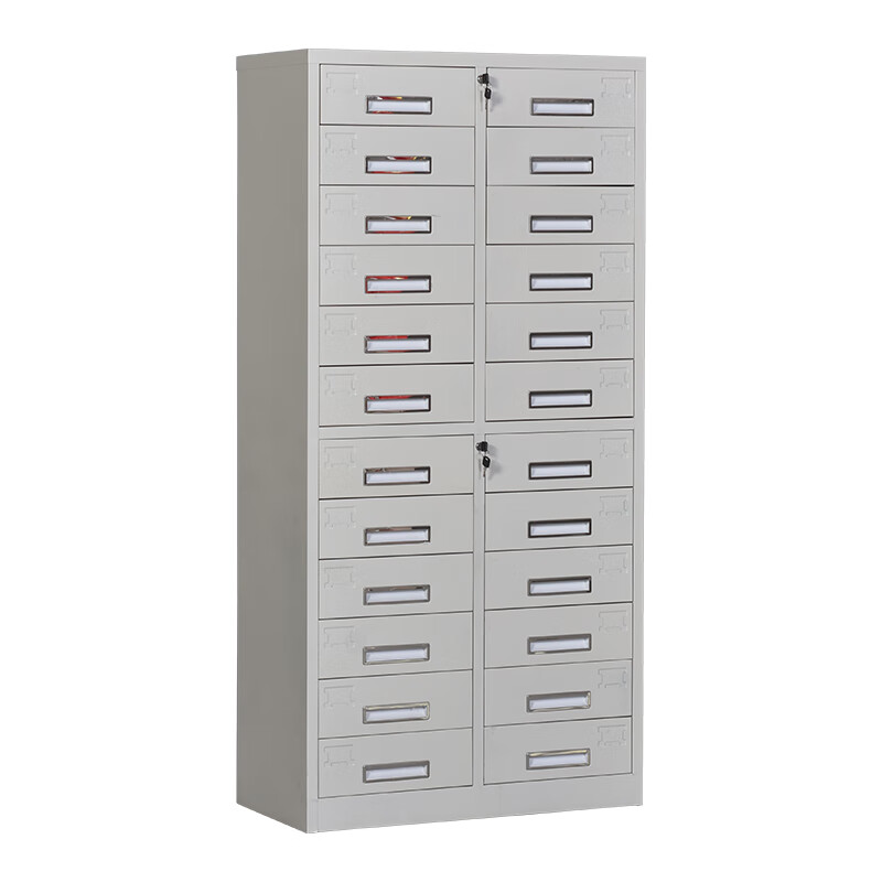 臻远 ZY5062237 钢制文件柜 二十四斗柜 78*39*160cm （单位：台） 灰白色