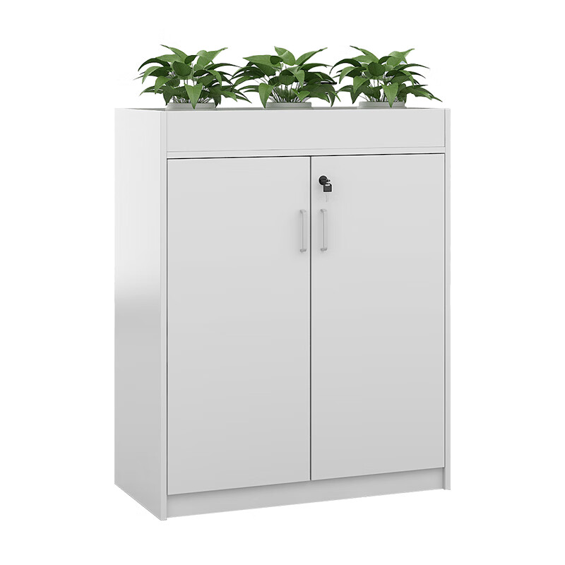 臻远 ZY5062244 铁皮文件柜二门矮柜 80*30*100cm （单位：台） 白色