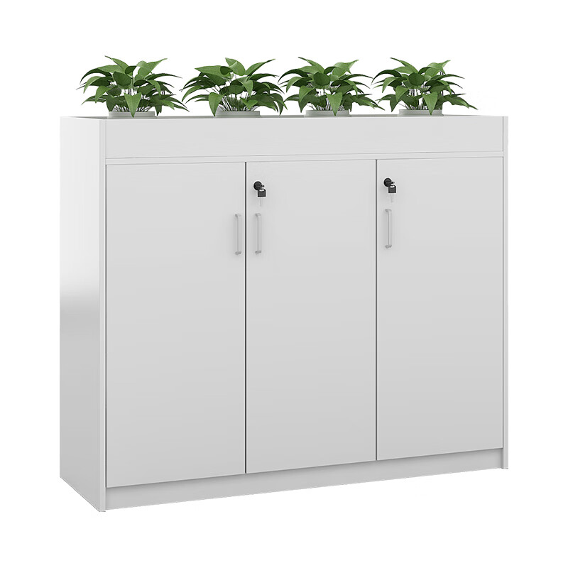 臻远 ZY5062248 铁皮文件柜 三门矮柜 120*30*120cm （单位：台） 白色