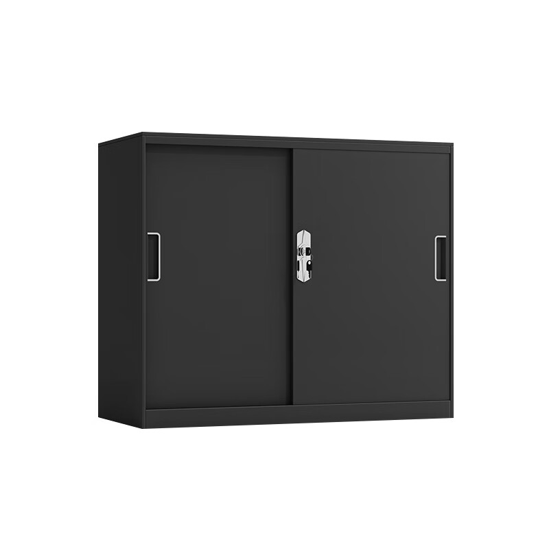臻远 ZY5062252 钢制铁门移门文件柜 90*40*76cm （单位：台） 黑色