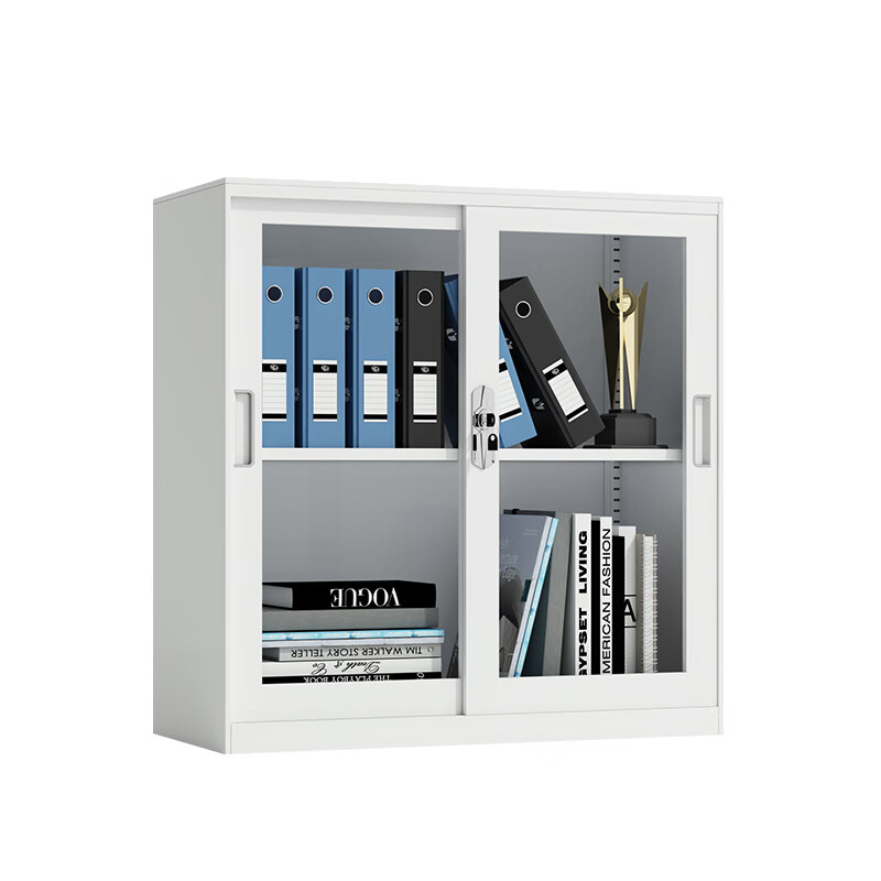 臻远 ZY5062261 钢制玻璃移门文件柜 90*40*92.5cm （单位：台） 白色