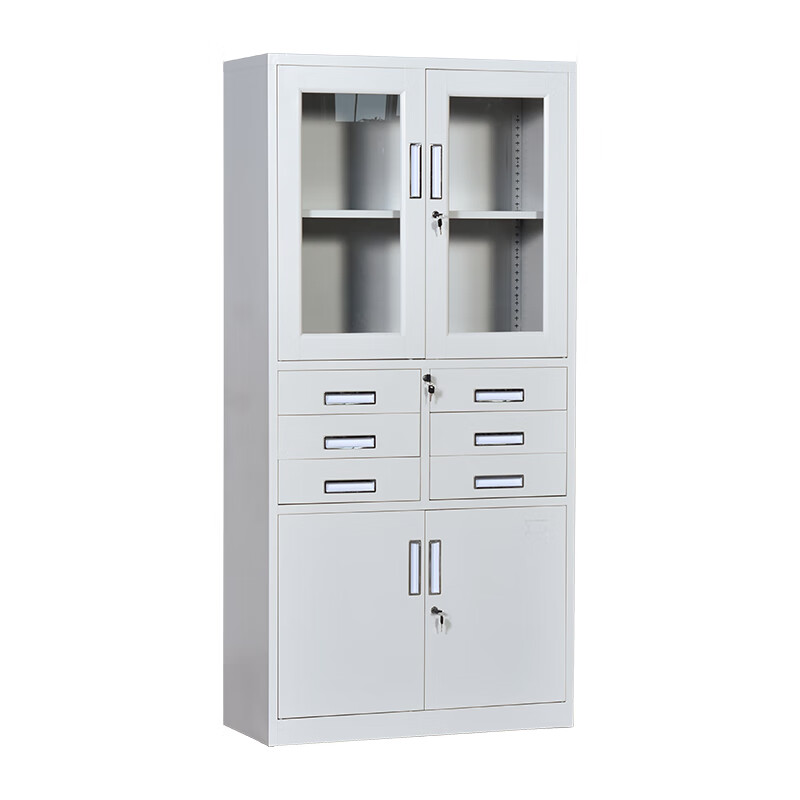 臻远 ZY5062231 钢制文件柜 中六斗器械柜 85*39*185cm （单位：台） 灰白色
