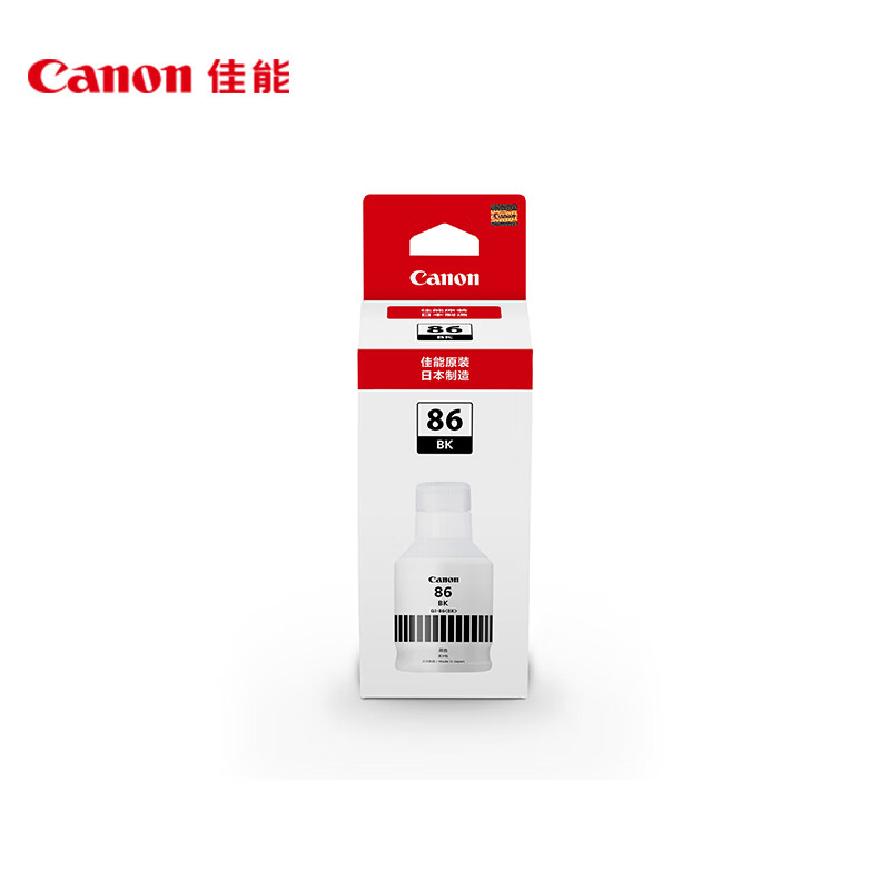 佳能（Canon） GI-86BK 墨水 170ml 标准模式6000页 经济模式9000页 （单位：支） 适用GX5180/GX6180/GX7180 黑色
