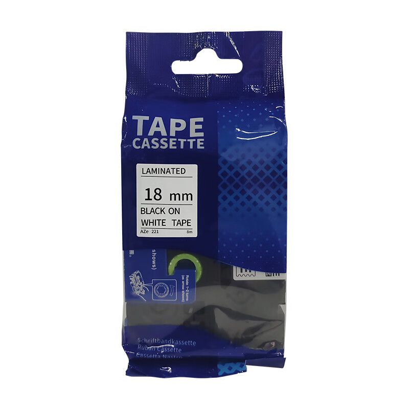 艾普莱（Axplor） AH-WBL18 标签机覆膜色带 18mm*8m （单位：个） 白底黑字