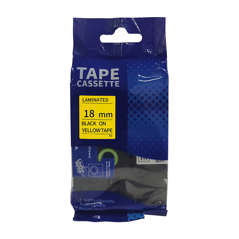 艾普莱（Axplor） AH-YBL18 标签机覆膜色带 18mm*8m （单位：个） 黄底黑字