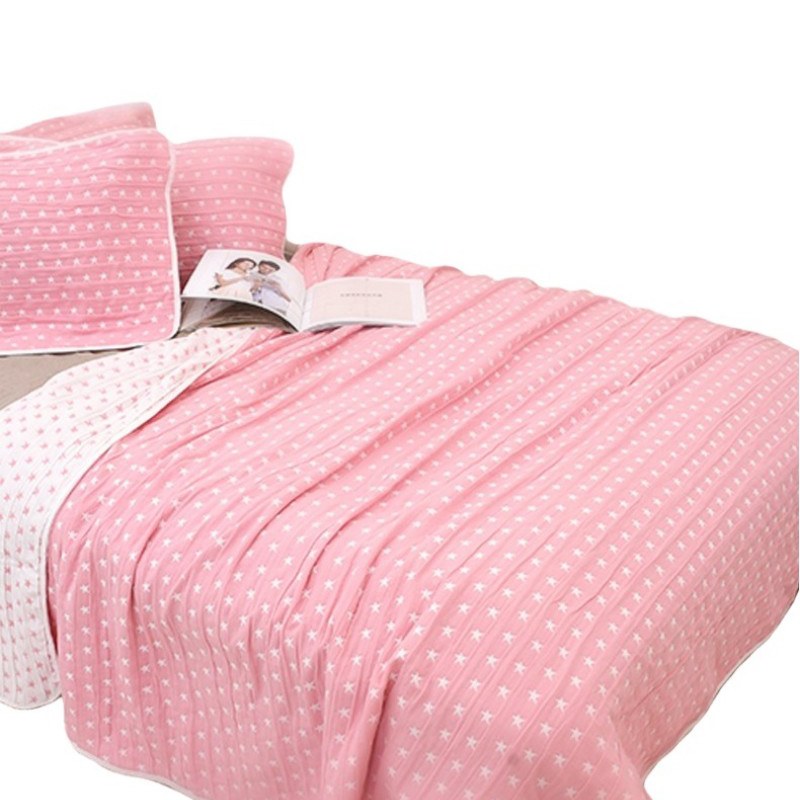 HOYO 0062 褶皱星星四季毯 200*230cm 1500g （单位：条） 粉色