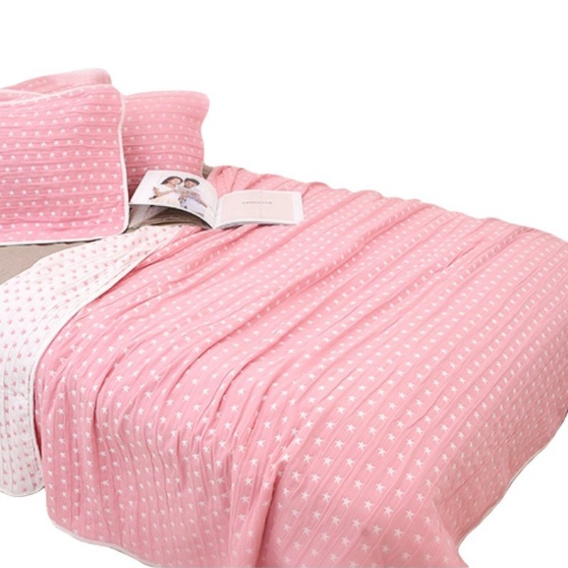 HOYO 5501 褶皱星星四季毯 150*200cm 1000g （单位：条） 粉色