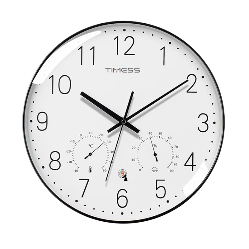TIMESS p12d-1 简约挂钟 30cm （单位：个） 优雅黑