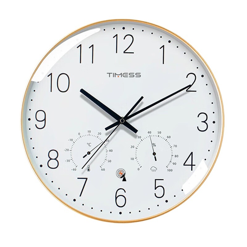 TIMESS p12d-2 简约挂钟 30cm （单位：个） 金边白