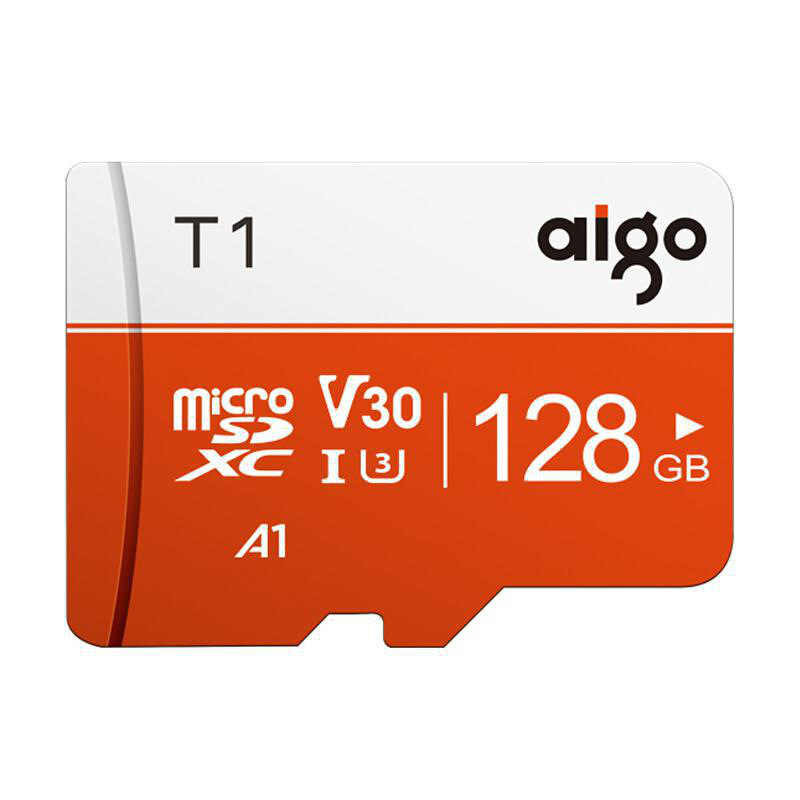 爱国者（aigo） T1 TF存储卡 128GB （单位：个） 橙色