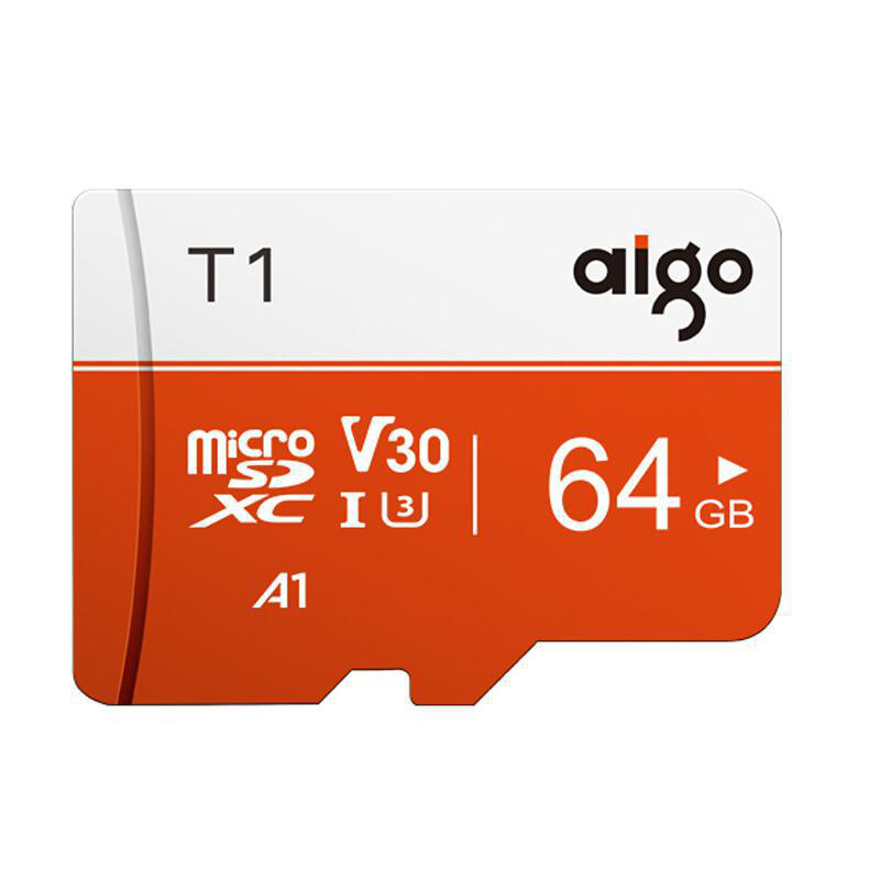 爱国者（aigo） T1 TF存储卡 64GB （单位：个） 橙色