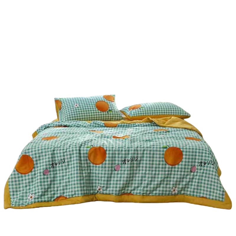 安居先森 纯棉 羽丝绒薄被 150*200cm （单位：条） 绿色