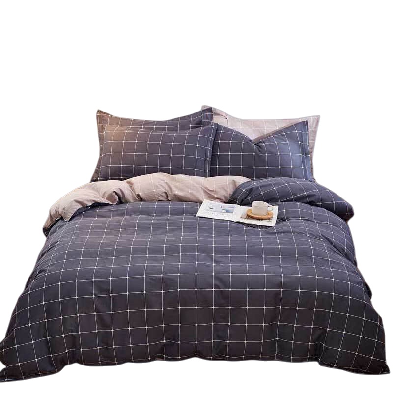 安居先森 D1386 40支纱高支高密全棉印花单人床三件套 被套150*200cm/床单160*230cm/枕套48*74cm*1 （单位：套） 深紫色