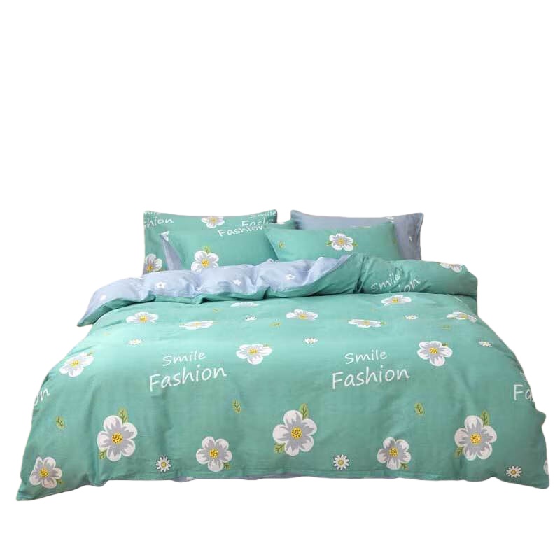 安居先森 D1411 40支纱全棉印花活性印染单人被套 1.5*2.0m （单位：条） 绿色