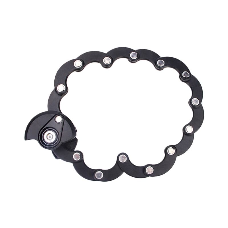 安赛瑞 520228 汉堡防盗链锁 58.5*1.8cm宽 （单位：个） 黑色