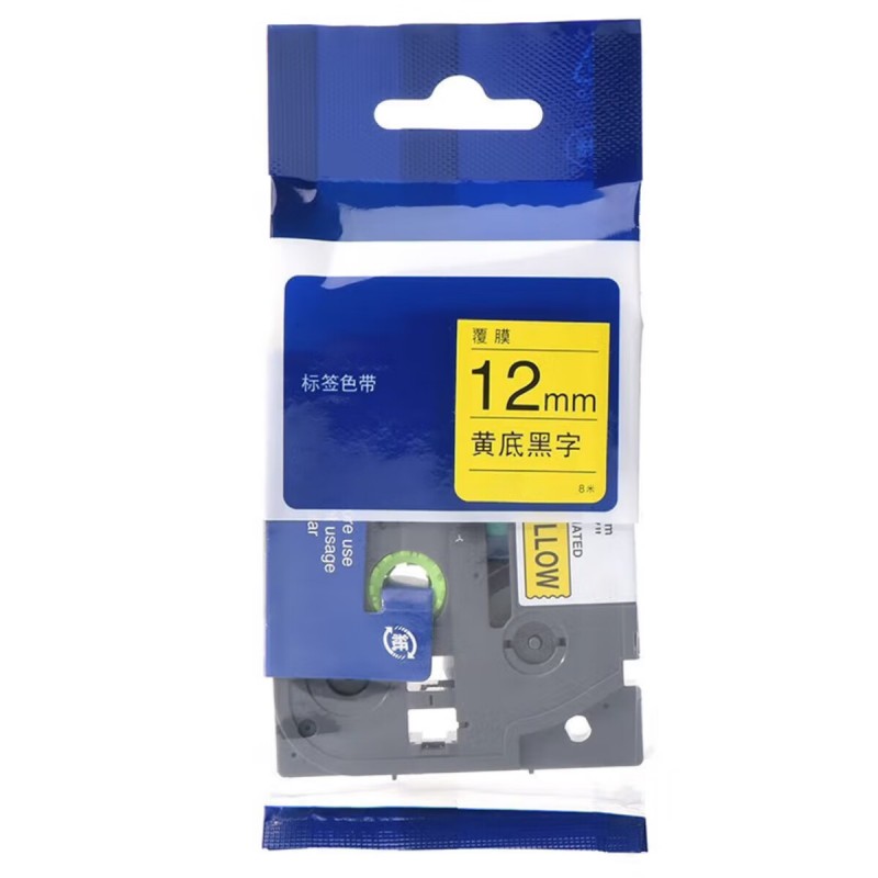 巴蜀脸谱 BSLP-BQSD-05 标签色带 12mm*8m （单位：个） 黄底黑字