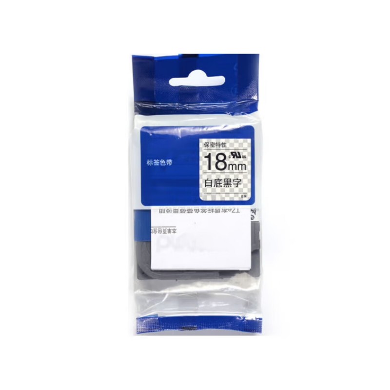 巴蜀脸谱 BSLP-BQSD-07 标签色带 18mm*8m （单位：个） 白底黑字