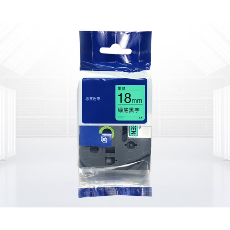 巴蜀脸谱 BSLP-BQSD-08 标签色带 18mm*8m （单位：个） 绿底黑字