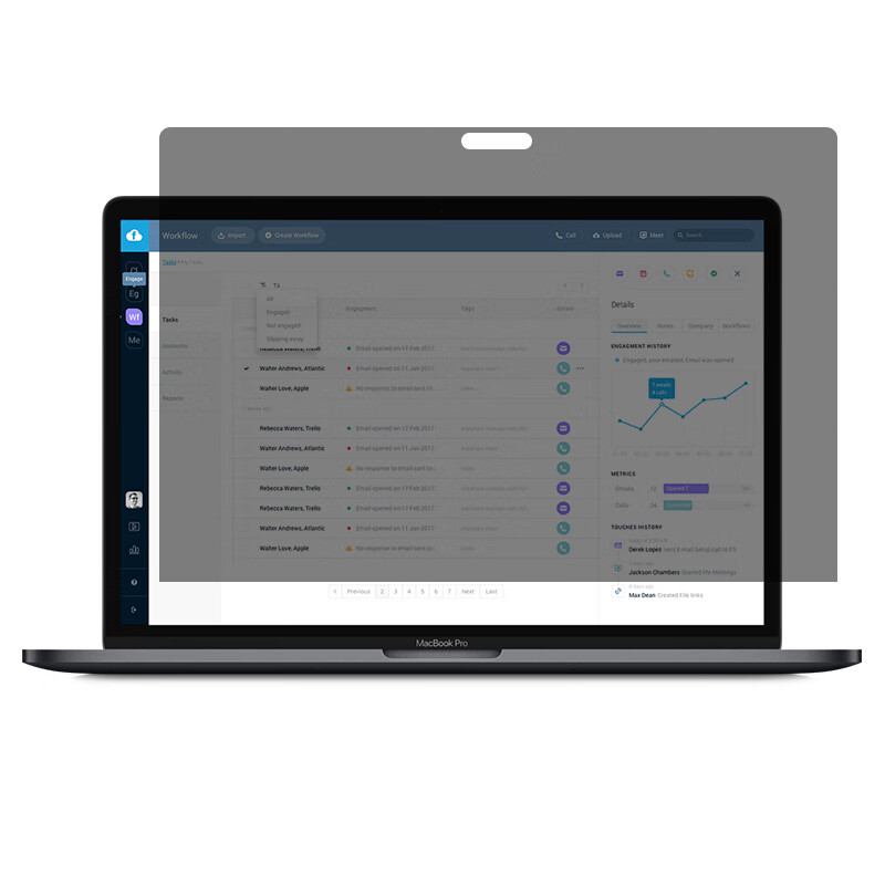 倍方 MacBook Pro 13.3英寸 A1425/A1502 笔记本电脑防窥膜 13.3英寸 （单位：张） 透明