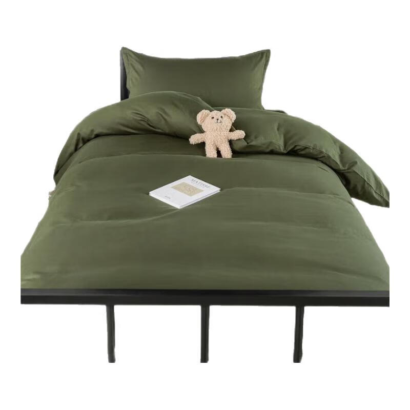 博洋（BEYOND） WT902407004C 全棉三件套 被套160*215cm/床单180*230cm/枕套48*74cm （单位：套） 时尚军绿