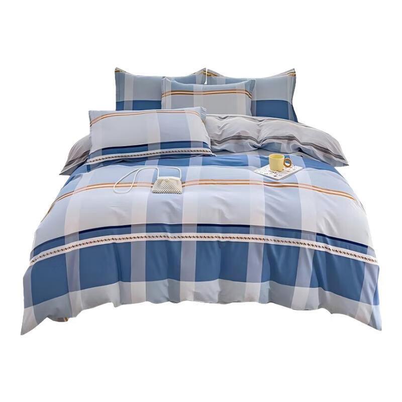 博洋（BEYOND） WT912307001C 纯棉三件套 被套150*210cm/床单180*230cm/枕套48*74cm （单位：套） 时光之蓝