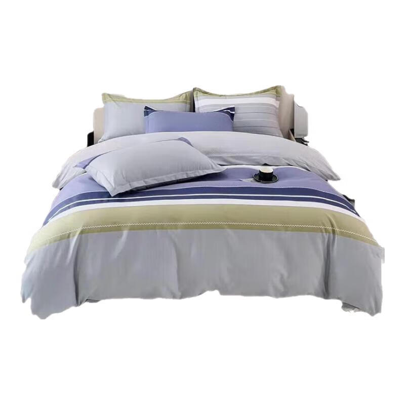 博洋（BEYOND） WT912307019B 纯棉四件套 被套220*240cm/床单230*240cm/枕套48*74cm*2 （单位：套） 简意印象