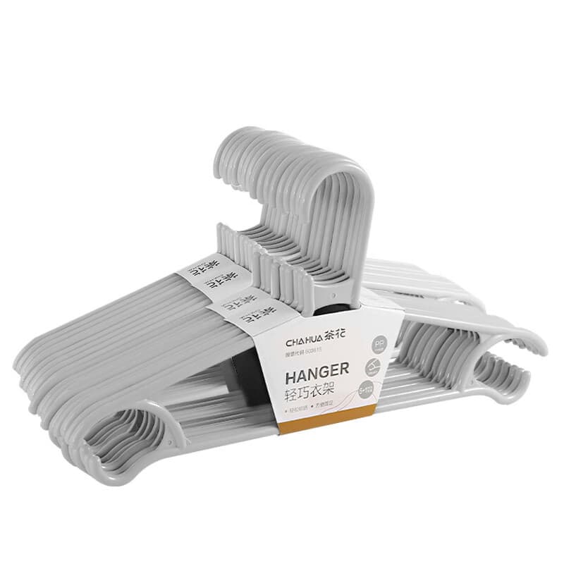 茶花（CHAHUA） 07091T 轻巧衣架 42cm 6个/组 （单位：组） 灰色