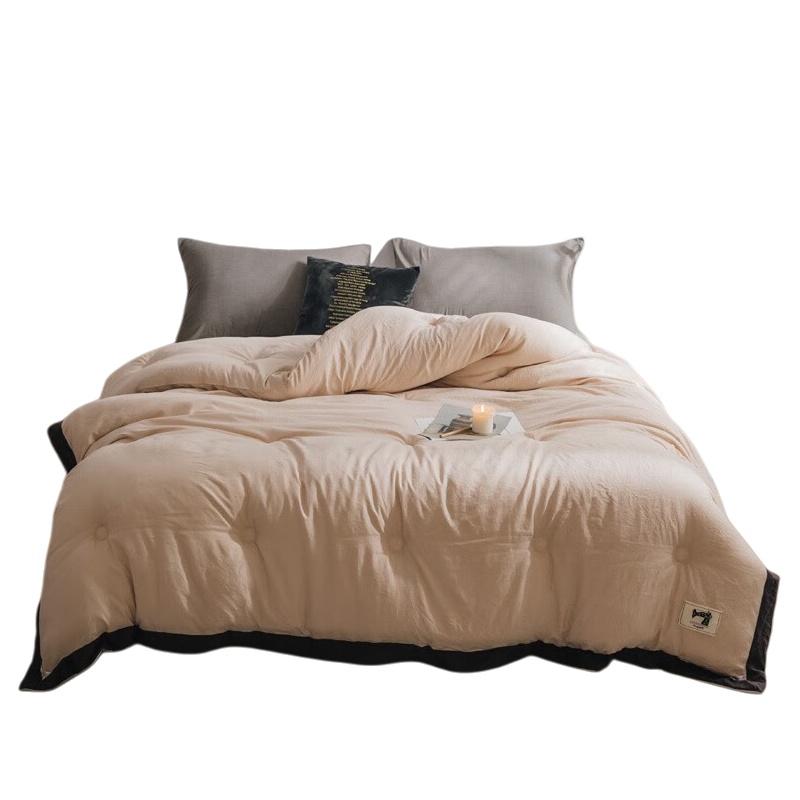 婵思 BZGLFS2000291 素色水洗棉冬被 150*200cm/填充物3斤 （单位：条） 咖色