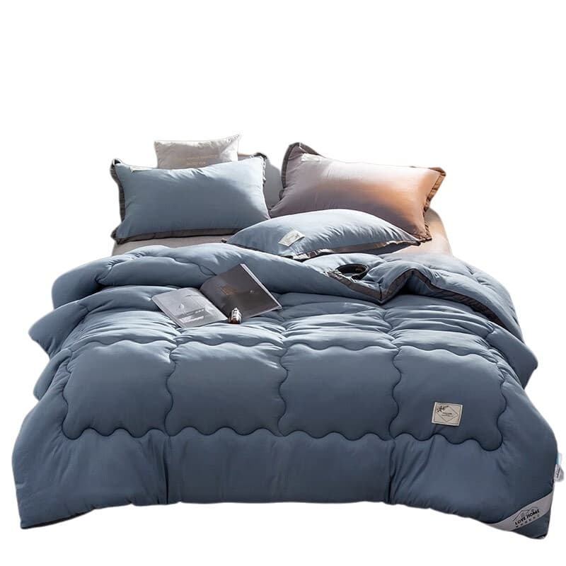 婵思 BZQTDC2000335 立体纯色秋冬被北欧风格保暖被芯 180*220cm/4斤 （单位：条） 马卡蓝色