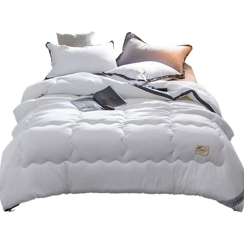 婵思 BZQTDC2000337 立体纯色秋冬被北欧风格保暖被芯 220*240cm/7斤 （单位：条） 白色