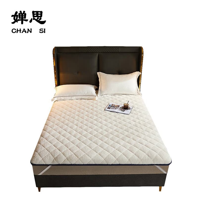 婵思 CD0JD02200414 6cm加厚保暖床垫纯色羊羔绒 90*200cm （单位：床） 白色
