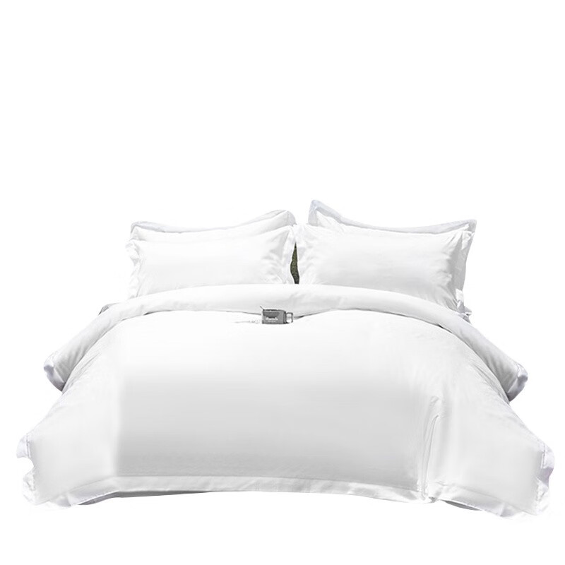 婵思 CJD0220108 贡缎纯棉高密四件套 240*240cm （单位：套） 白色
