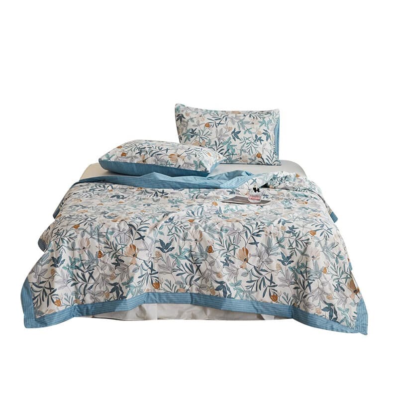 婵思 CLFS230212 全棉印花棉花夏被 200*230cm （单位：条） 蓝风铃