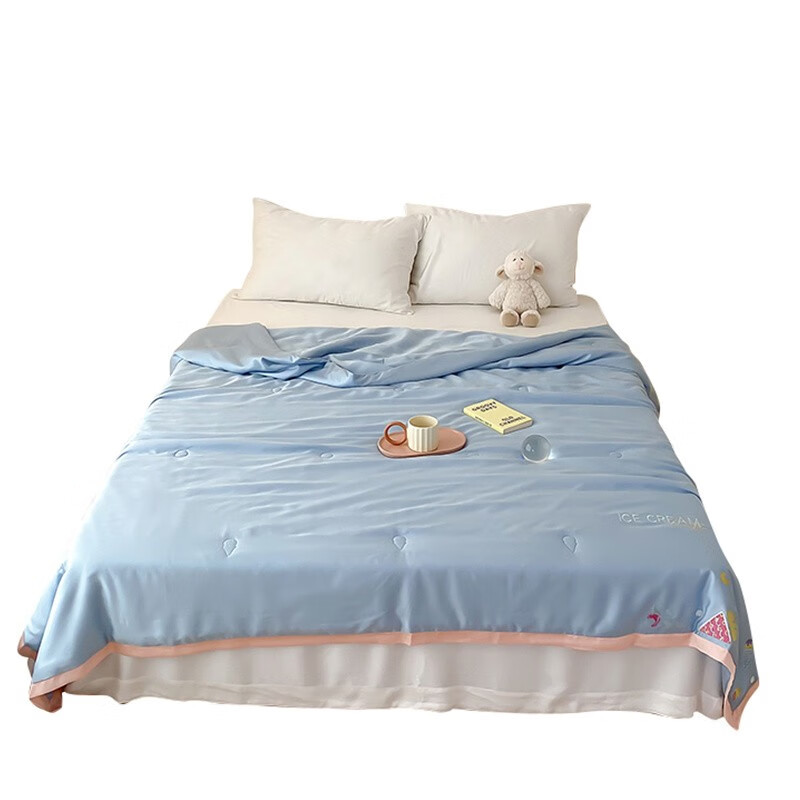 婵思 CLFS230214 冰激凌凉感莱赛尔夏被 200*230cm （单位：条） 天真蓝
