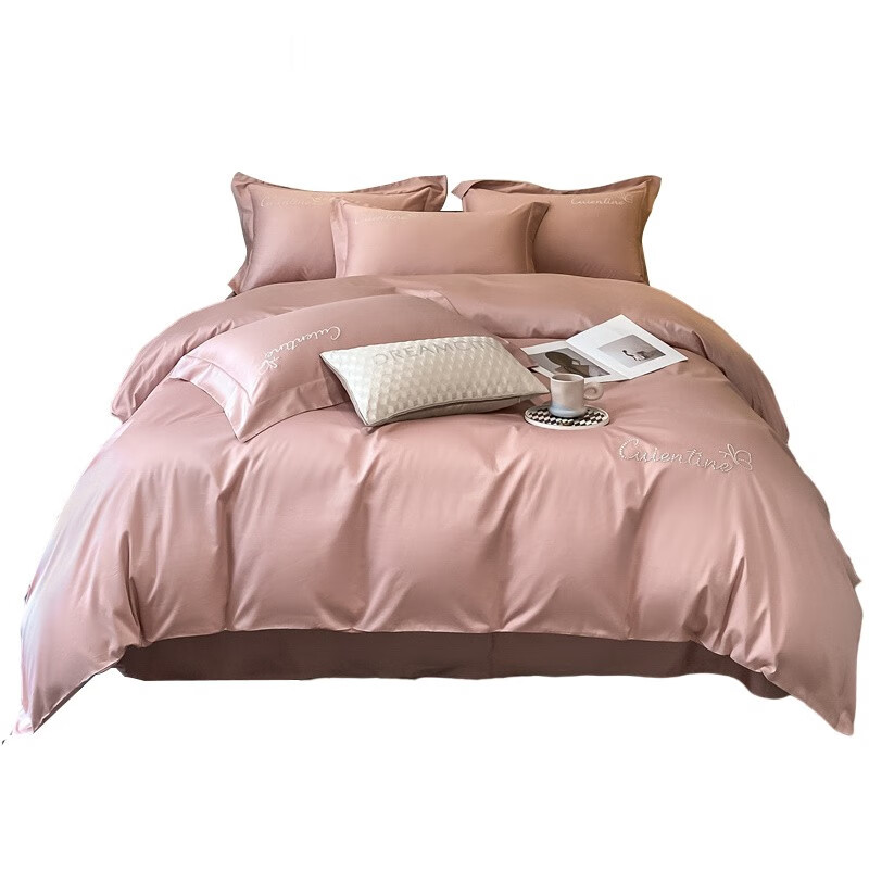 婵思 CNH0220029 60s长绒棉初恋系列三件套 150*200cm （单位：套） 浅豆沙