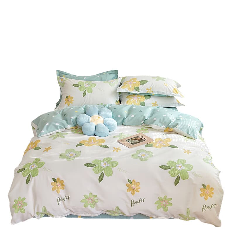 婵思 SDNH0230042 床上四件套 被套200*230cm/床单230*245cm/枕套48*74cm*2 （单位：套） 阳光花语