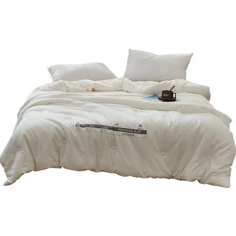 婵思 TJ0EOE2100648 有有大豆春秋被 220*240cm/总重8.4斤填充2750克 （单位：床） 白色
