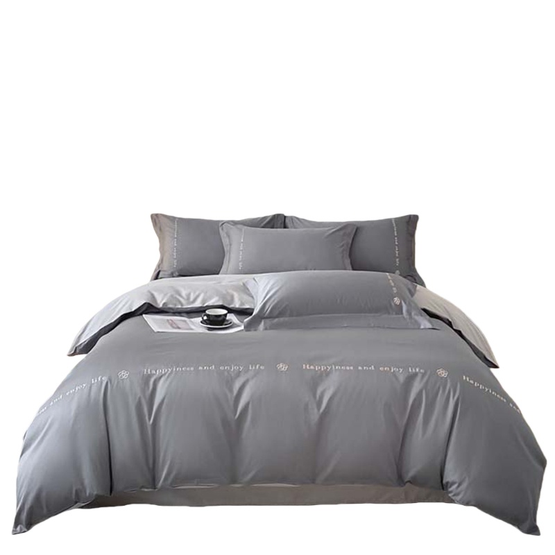 婵思 TJ0KL02000442 长绒棉伊甸园系列四件套 200*230cm （单位：套） 高级灰