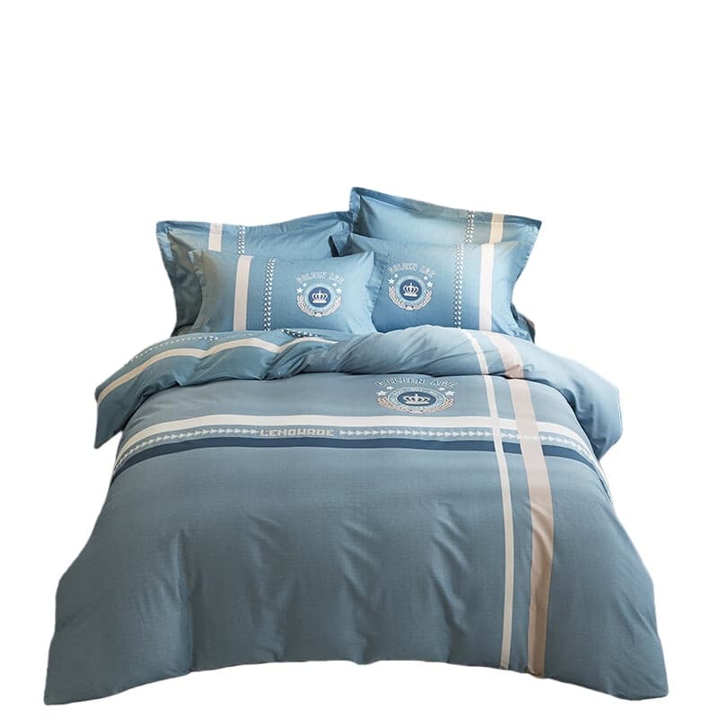 婵思 TJ0MB02201575 伯克利系列纯棉加密条纹四件套 220*240cm （单位：套） 伯克利