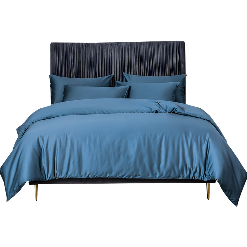 婵思 TJ0WL02100635 纯色床上四件套 220*240cm （单位：套） 月光蓝