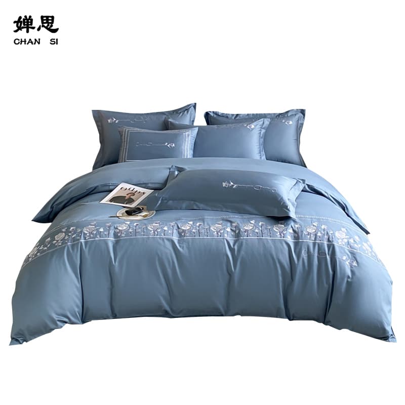 婵思 TJ0WL02100652 床上四件套 200*230cm （单位：套） 尚-月光蓝